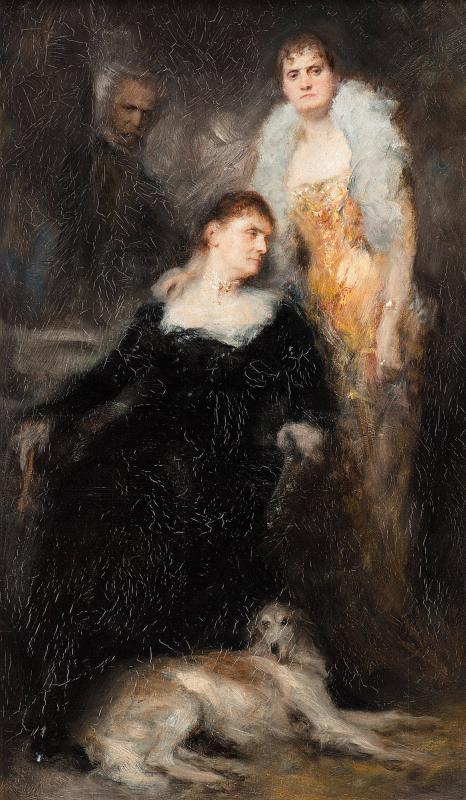 Les Inseparables, vintage artwork by Ferdinand Keller, 12x8" (A4) Poster