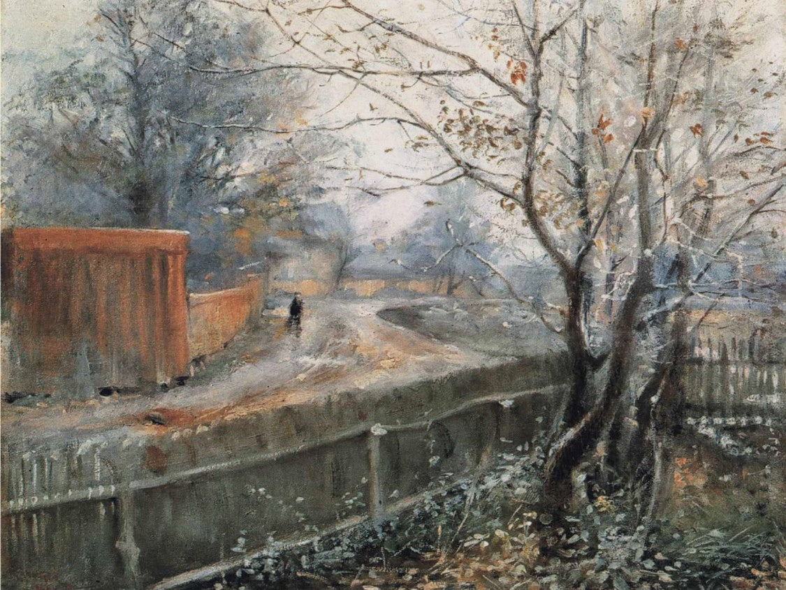 Autumn, Varberg, vintage artwork by Nils Kreuger, 12x8" (A4) Poster
