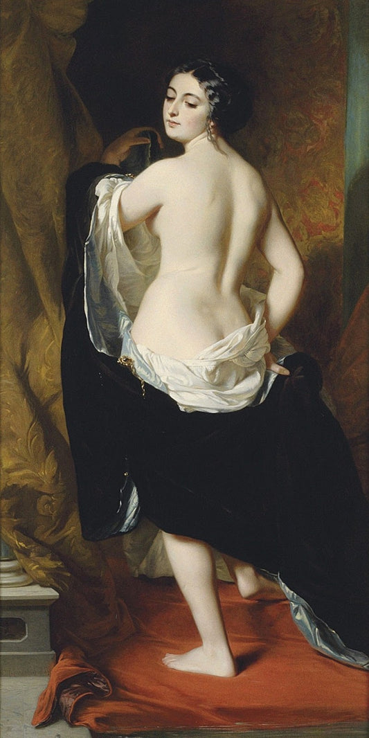 Undressing, vintage artwork by Charles Edouard Boutibonne, A3 (16x12") Poster Print