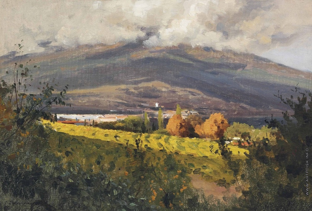 Landscape, Chukurlar, vintage artwork by Iosif Krachkovsky, 12x8" (A4) Poster