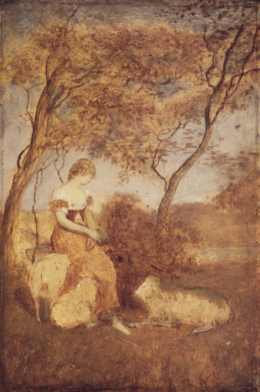 The Shepherdess, vintage artwork by Albert Pinkham Ryder, 12x8" (A4) Poster