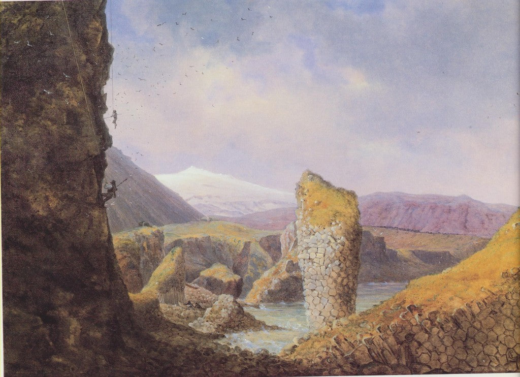 Arnarstapi, vintage artwork by Johan Christian Ezdorf, A3 (16x12") Poster Print