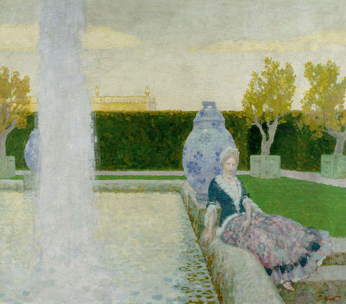 Lady in the Park by Fritz Erler,A3(16x12")Poster