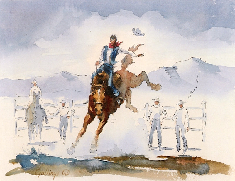 Bronco Buster by William Gollings,16x12(A3) Poster