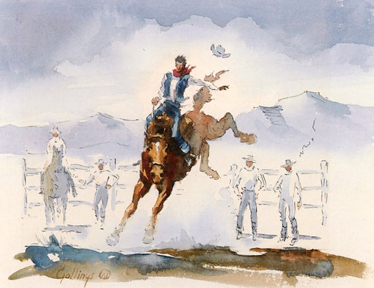 Bronco Buster by William Gollings,16x12(A3) Poster