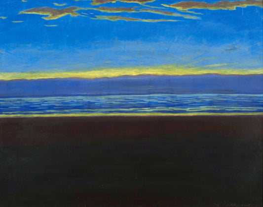 Marine, plage sombre, vintage artwork by Leon Spilliaert, 12x8" (A4) Poster