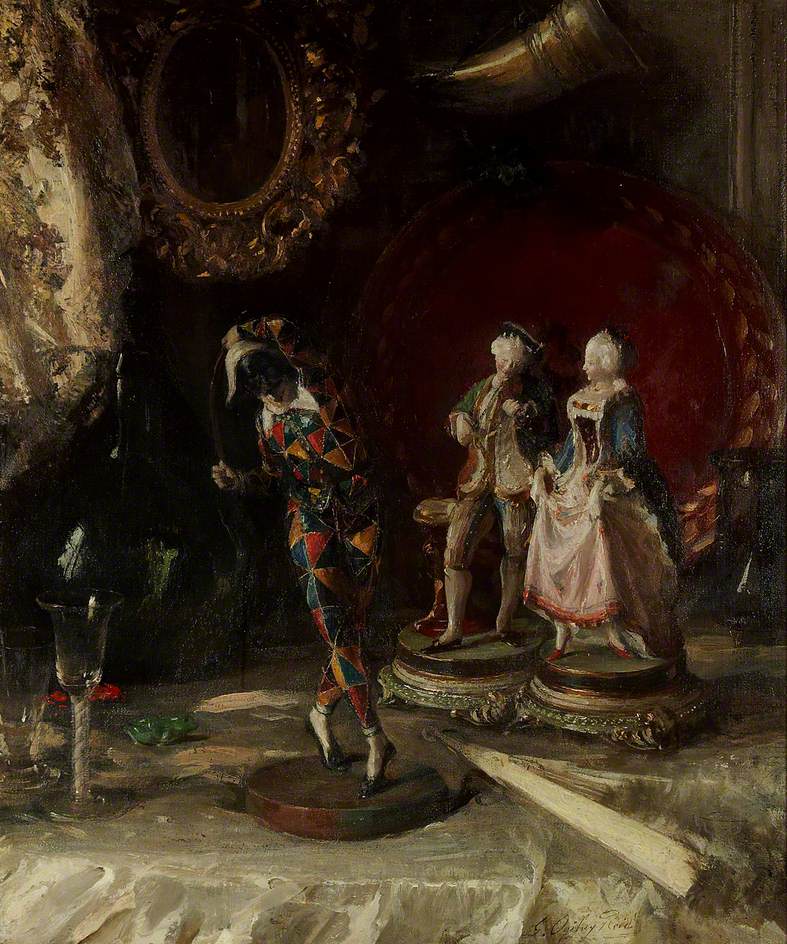 Still Life – Harlequin, vintage artwork by George Ogilvy Reid, 12x8" (A4) Poster