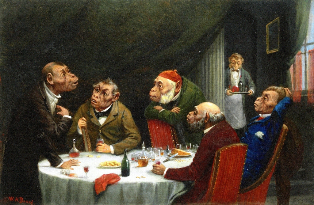 After Dinner Discourse, vintage artwork by William Holbrook Beard, 12x8" (A4) Poster