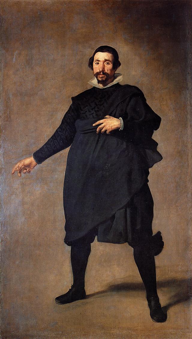 The Buffoon Pablo de Valladolid, vintage artwork by Diego Velázquez, 12x8" (A4) Poster