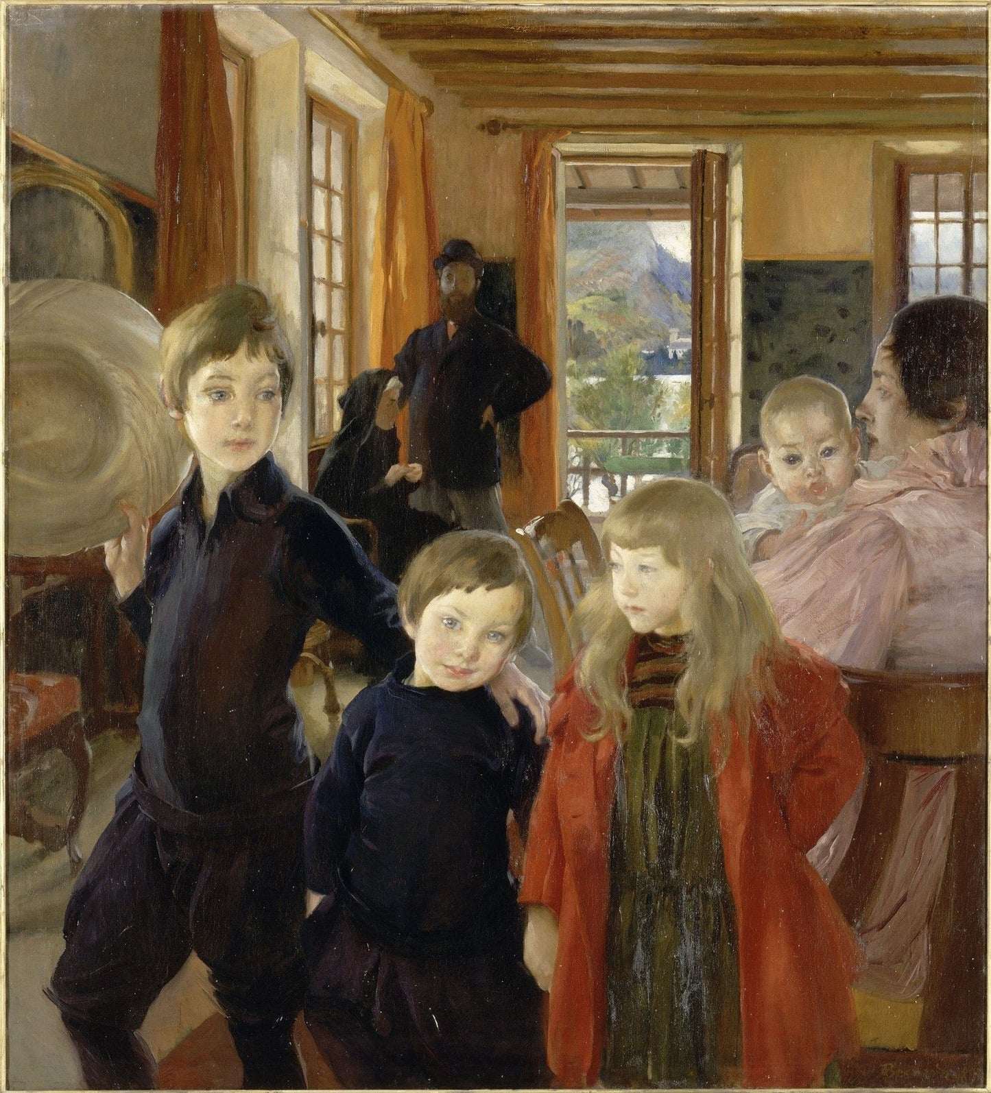 Portrait of the Family, vintage artwork by Paul Albert Besnard, 12x8" (A4) Poster