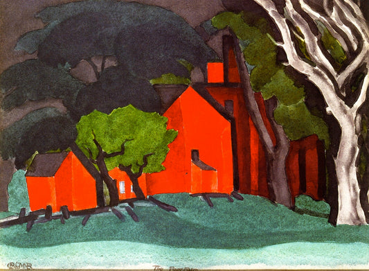 The Poor Farm, vintage artwork by Oscar Bluemner, 12x8" (A4) Poster