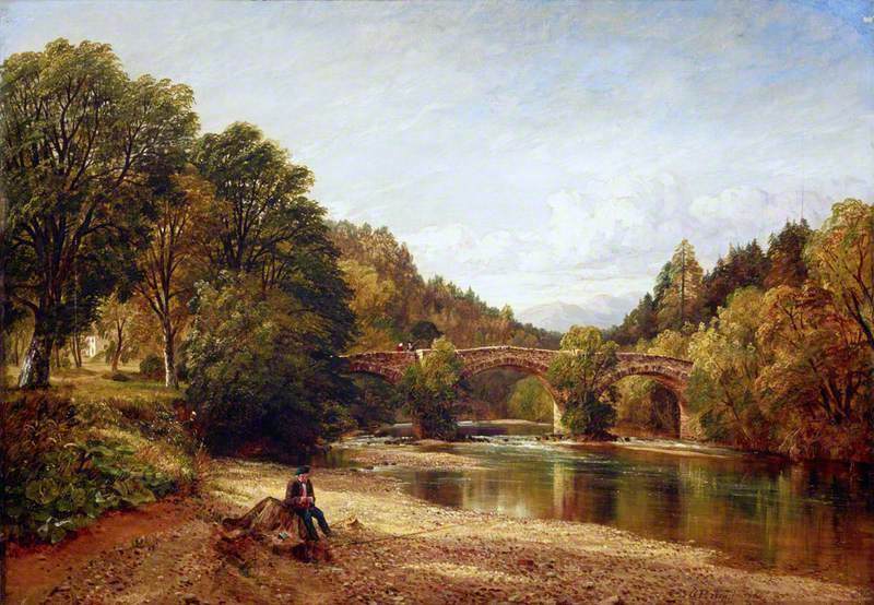 Strowan Bridge, vintage artwork by Arthur Perigal the Younger, A3 (16x12") Poster Print