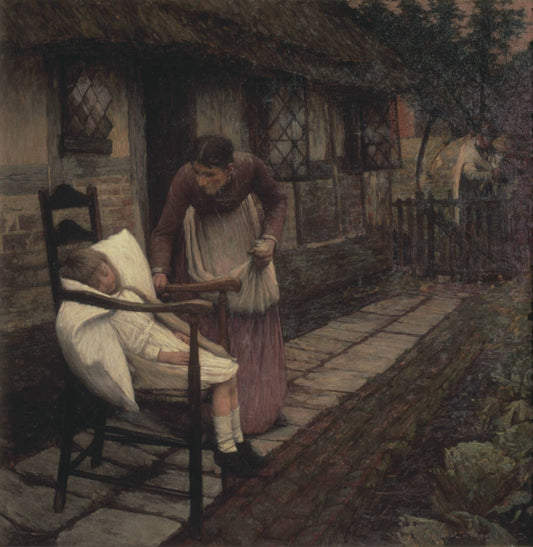 The Man with the Scythe by Henry Herbert la Thangue,A3(16x12")Poster