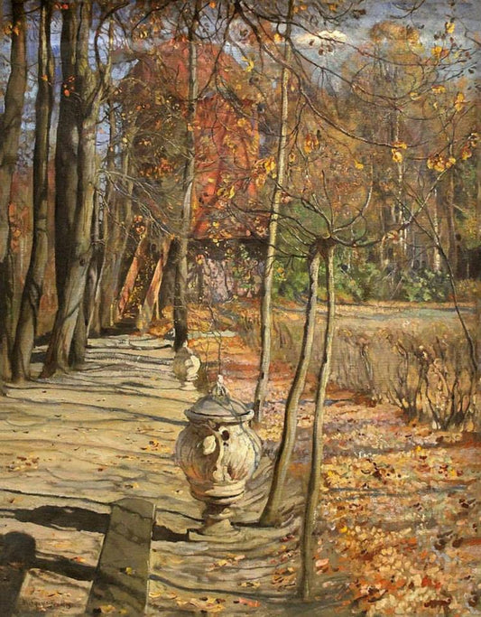 In the park, vintage artwork by Isaak Brodsky, 12x8" (A4) Poster