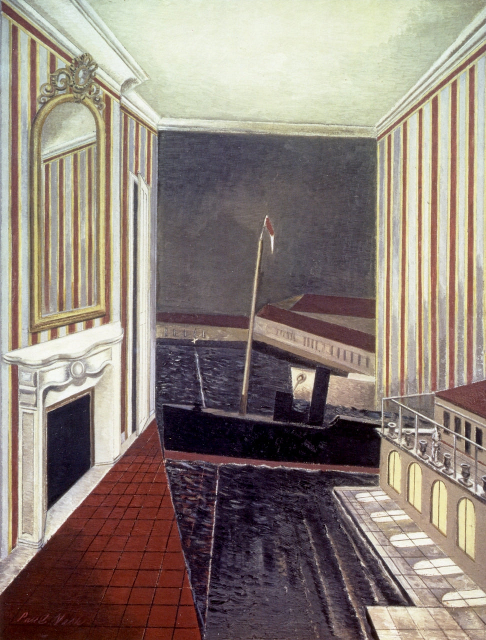 Harbour and Room, vintage artwork by Paul Nash, 12x8" (A4) Poster