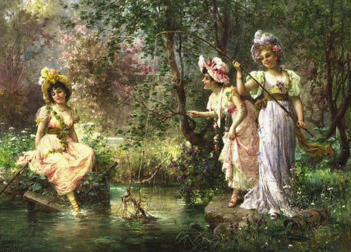 A Disappointing Catch by Hans Zatzka,A3(16x12")Poster