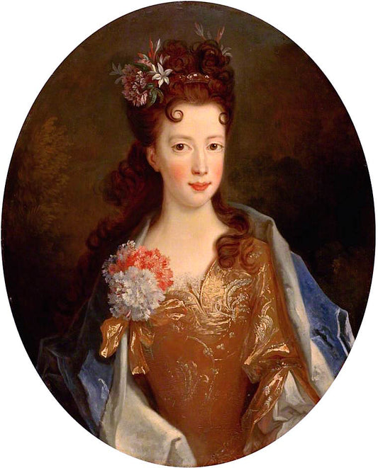Princess Louisa Maria Teresa Stuart, Daughter of James VII and II, vintage artwork by Alexis-Simon Belle, 12x8" (A4) Poster