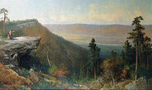 Hudson River Valley from the Catskill Mountain House, vintage artwork by Thomas Hill, 12x8" (A4) Poster