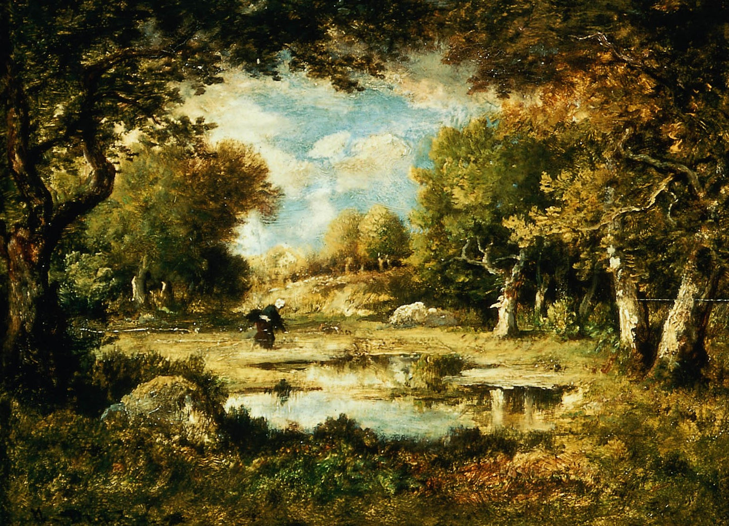 Clearing in the Forest, vintage artwork by Narcisse Dìaz de la Peña, A3 (16x12") Poster Print