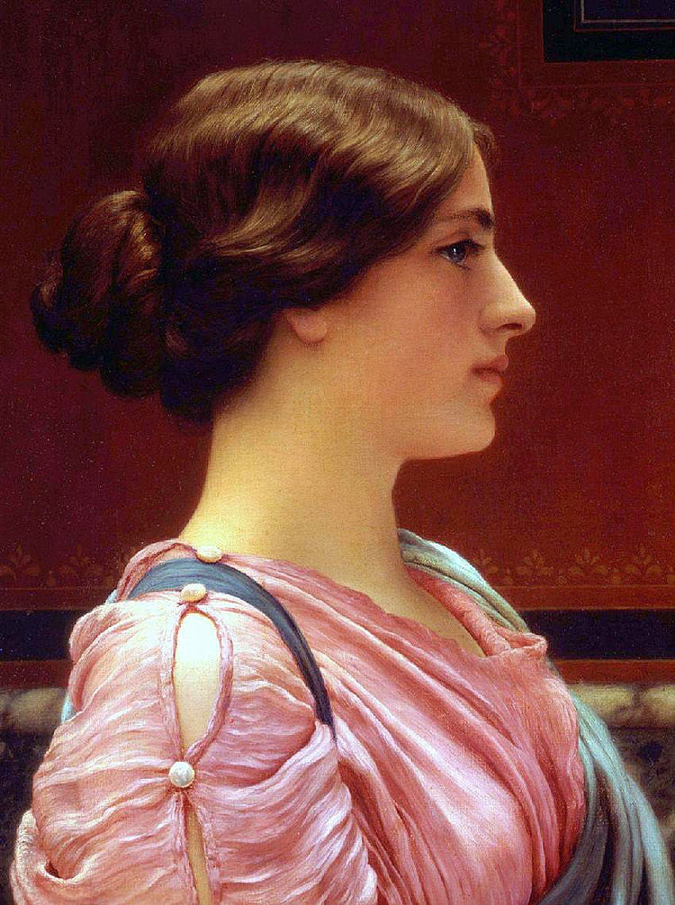 Cleonice, vintage artwork by John William Godward, 12x8" (A4) Poster