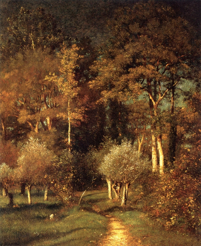 Pathway in a Forest, vintage artwork by Jules Dupre, A3 (16x12") Poster Print