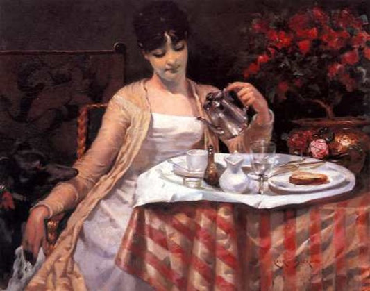 A Model's Breakfast by James Carroll Beckwith,A3(16x12")Poster