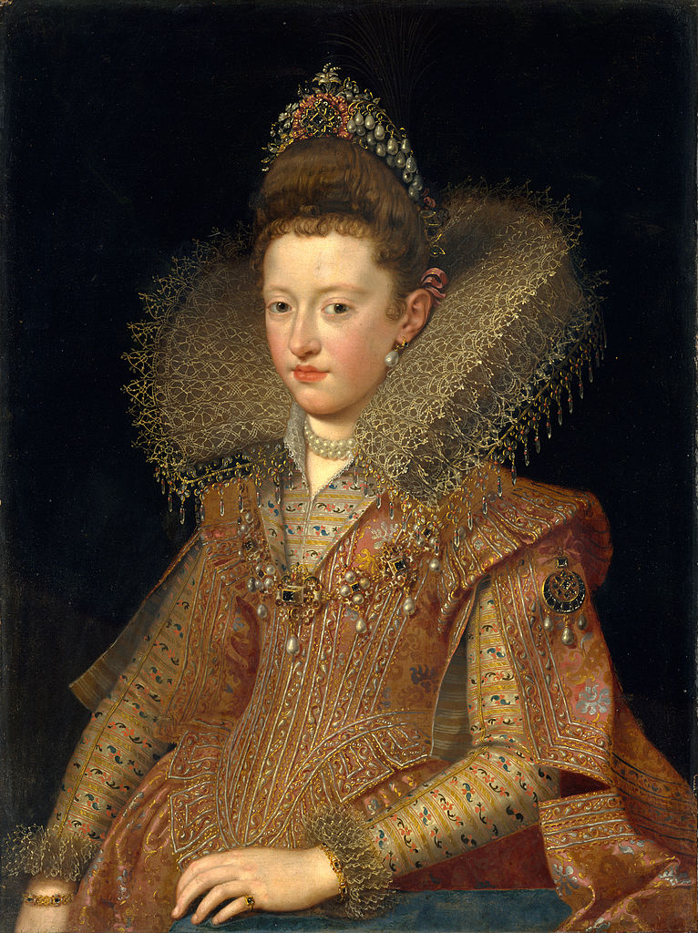 Margarita Gonzaga, Duchess of Lorraine, vintage artwork by Frans Pourbus the Younger, 12x8" (A4) Poster