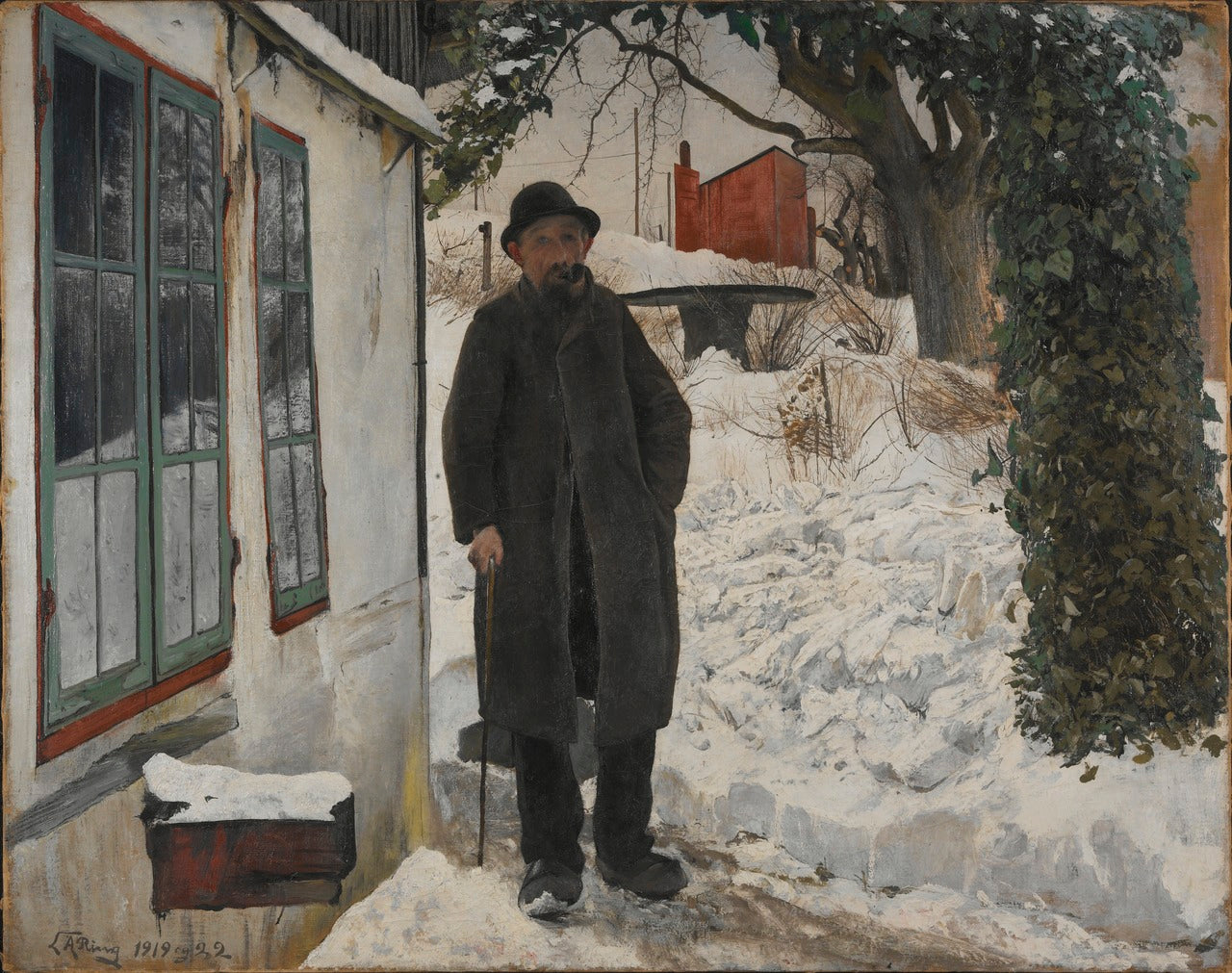 At the Old House by Lauritz Andersen (L.A.) Ring,A3(16x12")Poster