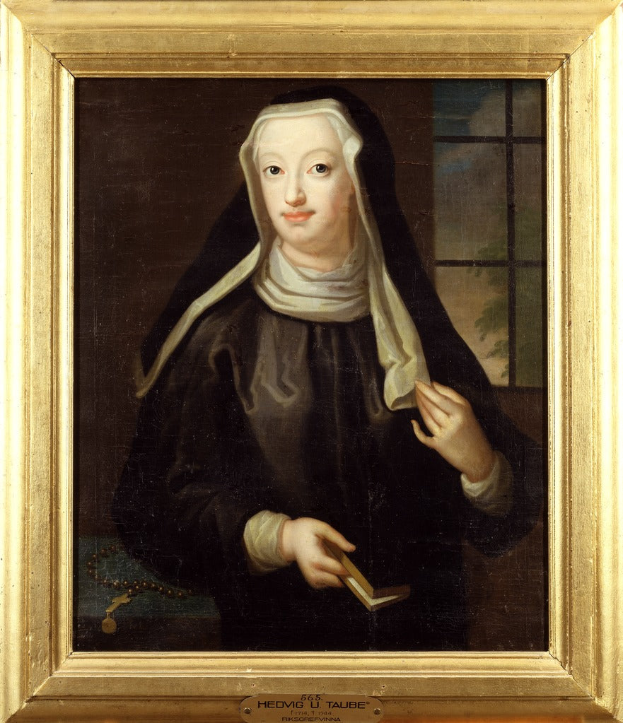 Hedvig Ulrika Taube, vintage artwork by Lorens Pasch the Elder, 12x8" (A4) Poster