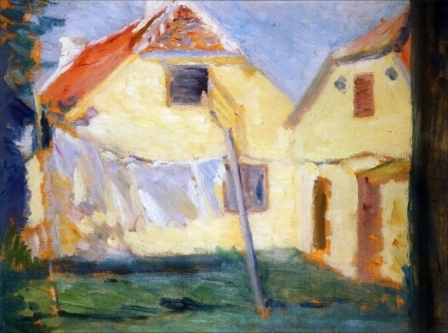 Laundry, vintage artwork by Marie Triepcke Kroyer, 12x8" (A4) Poster