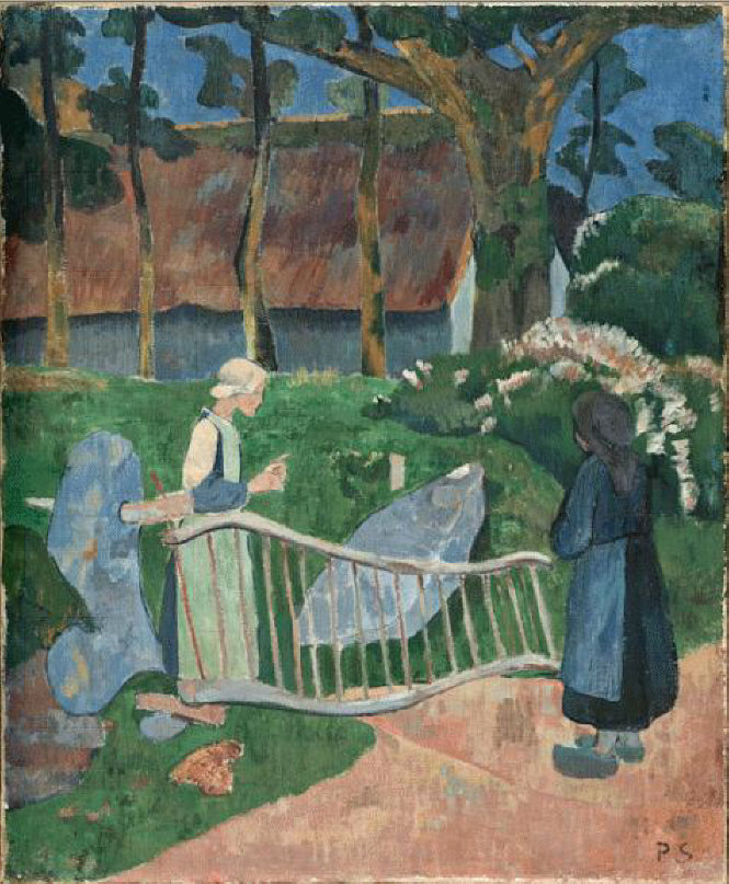 La barrière fleurie, Le Pouldu, vintage artwork by Paul Serusier, 12x8" (A4) Poster