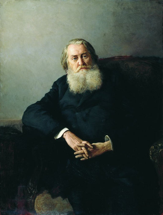 Portrait of M.A. Plescheyev, vintage artwork by Nikolai Aleksandrovich Yaroshenko, 12x8" (A4) Poster