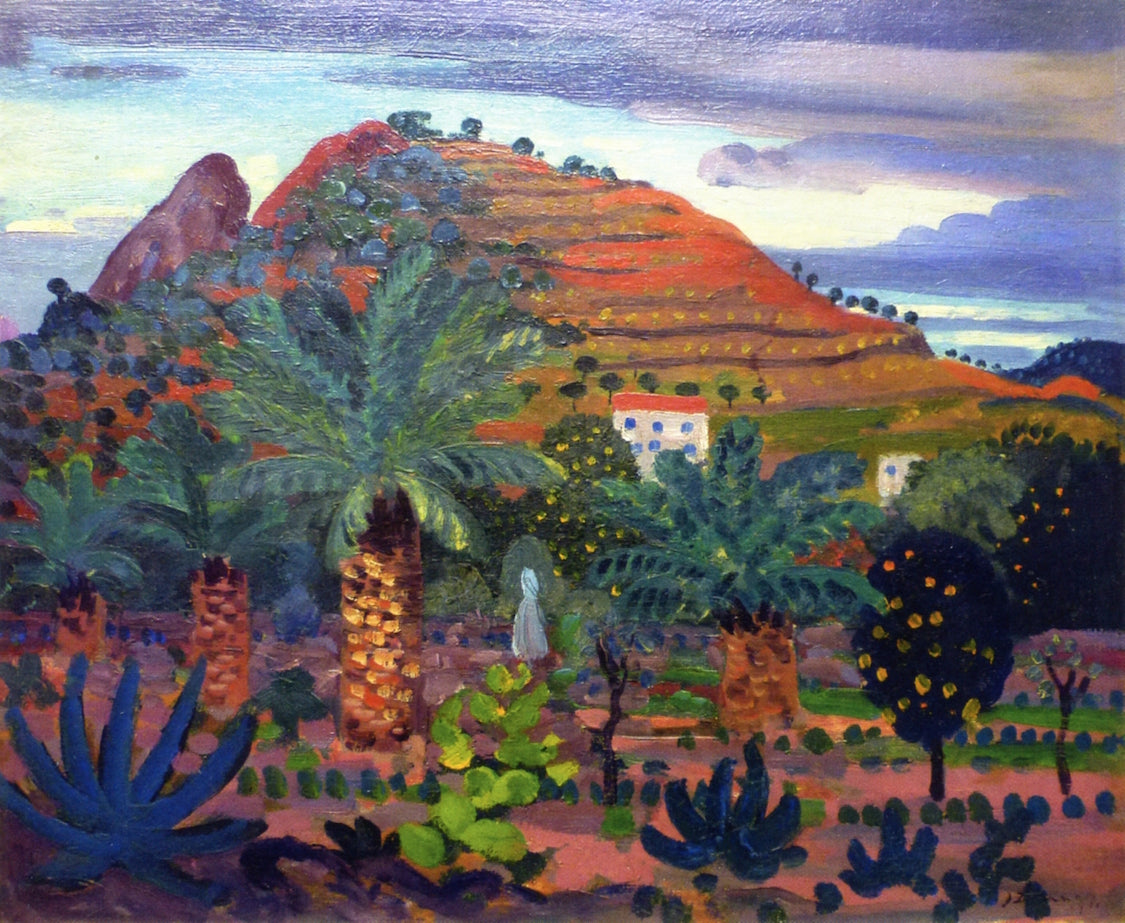 Palm Trees at Collioure by James Dickson Innes,16x12(A3) Poster