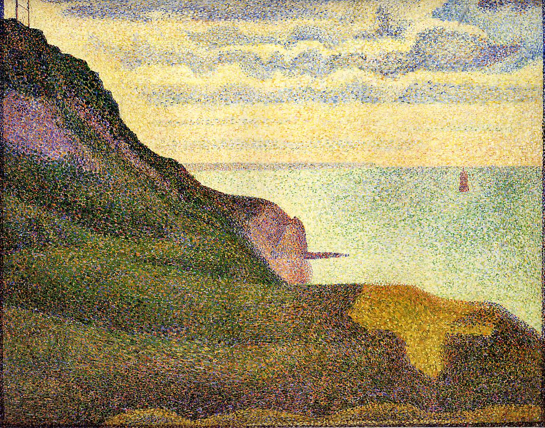 Port-en-Bessin, the Semaphore and Cliffs by Georges Seurat,A3(16x12")Poster