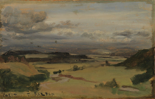 Civita Castellana Landscape, vintage artwork by Jean-Baptiste-Camille Corot, A3 (16x12") Poster Print
