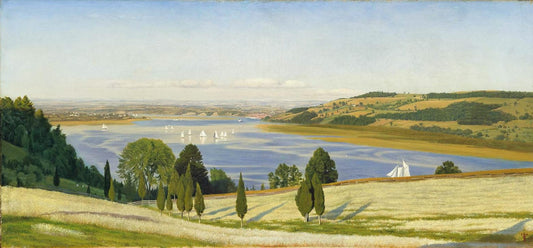 A Buckwheat Field on Thomas Cole's Farm, vintage artwork by Thomas Farrer, 12x8" (A4) Poster