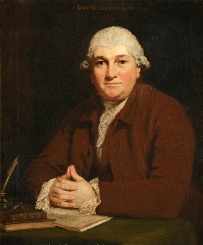 David Garrick, 'The Prologue Portrait', vintage artwork by Sir Joshua Reynolds, 12x8" (A4) Poster