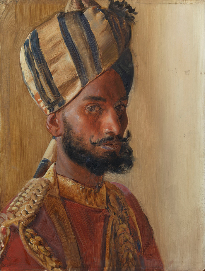Jemadar Abdul Karim Khan, Viceroy's Bodyguard, vintage artwork by Rudolph Swoboda, A3 (16x12