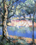 River in the Forest, vintage artwork by Kasimir Malevich, 12x8" (A4) Poster