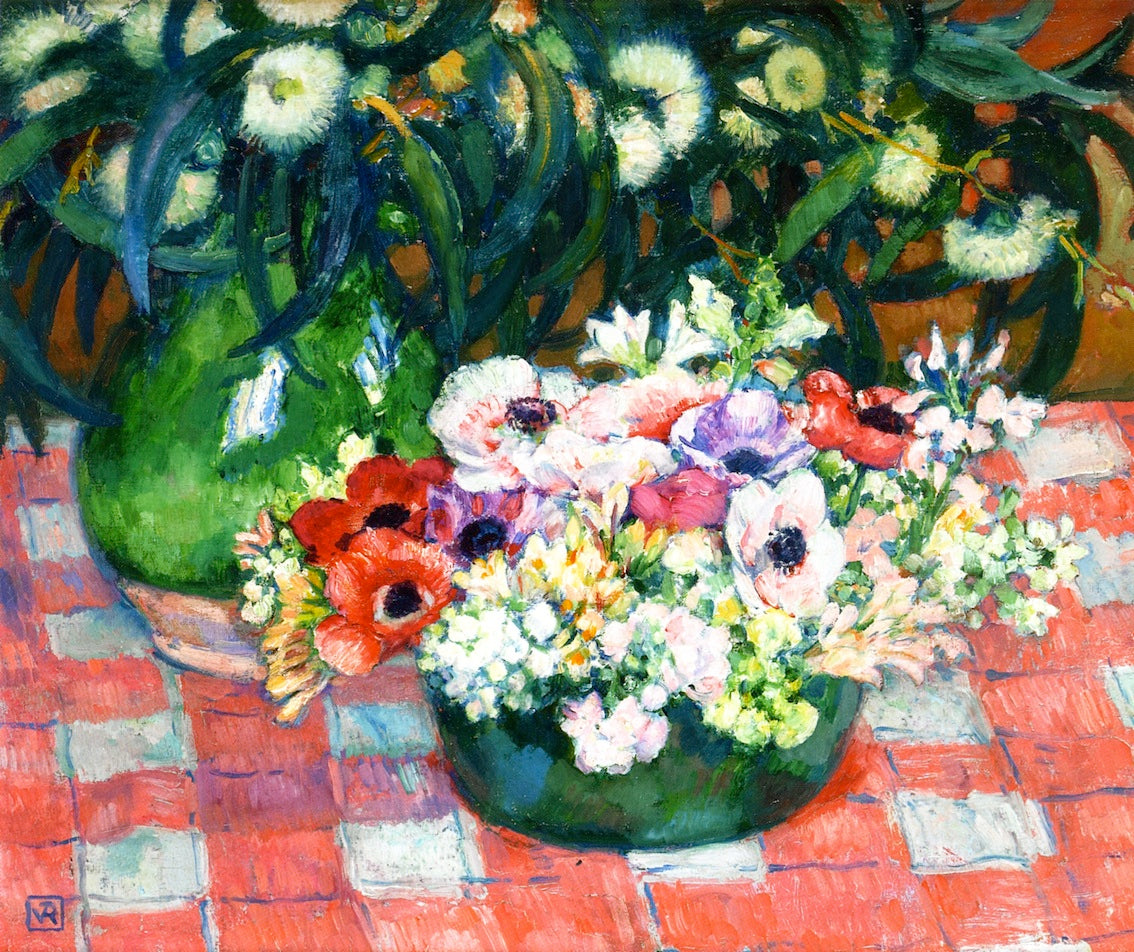 Anemones and Eucalyptus by Theo van Rysselberghe,A3(16x12")Poster