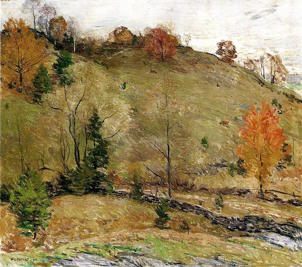 Hillside Pasture by Willard Leroy Metcalf,A3(16x12")Poster