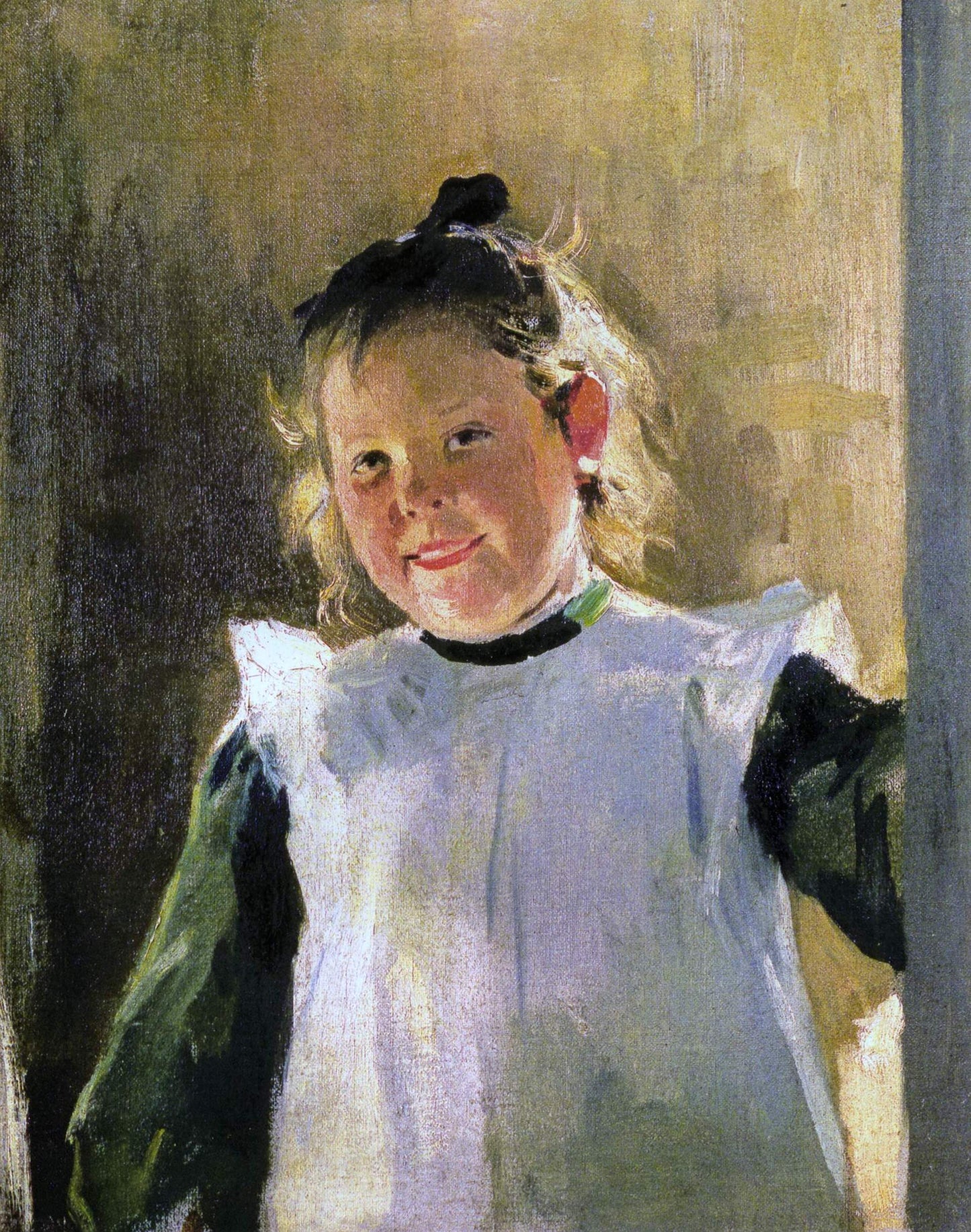 Portrait of the Artist's Daughter Olga by Nikolai Pimonenko,A3(16x12")Poster