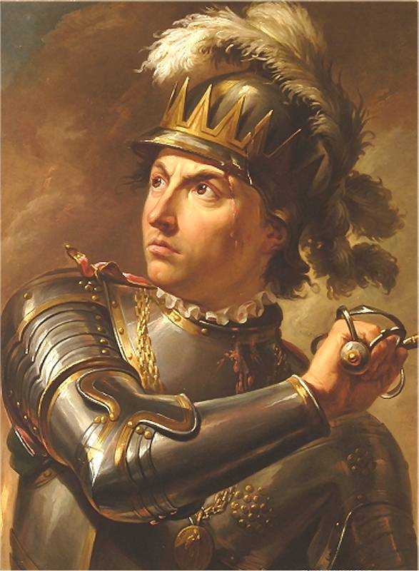 Portrait of Vladislaus III of Varna, vintage artwork by Marcello Bacciarelli, 12x8" (A4) Poster