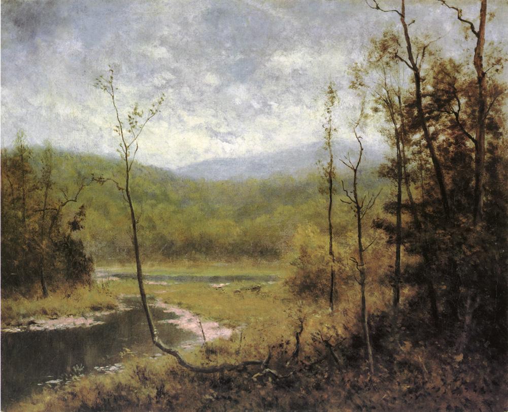 Quiet Stream, Adirondack Mountains, vintage artwork by Alexander Helwig Wyant, 12x8" (A4) Poster
