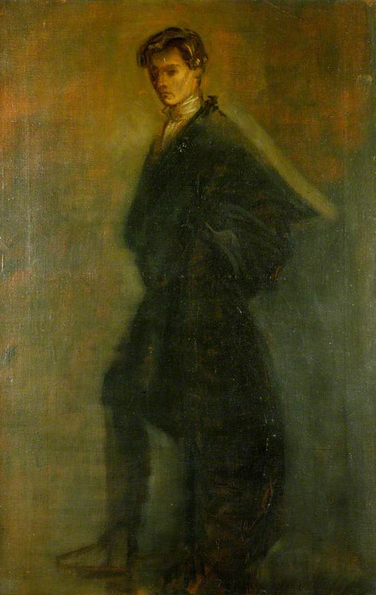 Edward Gordon Craig as Hamlet, vintage artwork by Sir William Rothenstein, 12x8" (A4) Poster