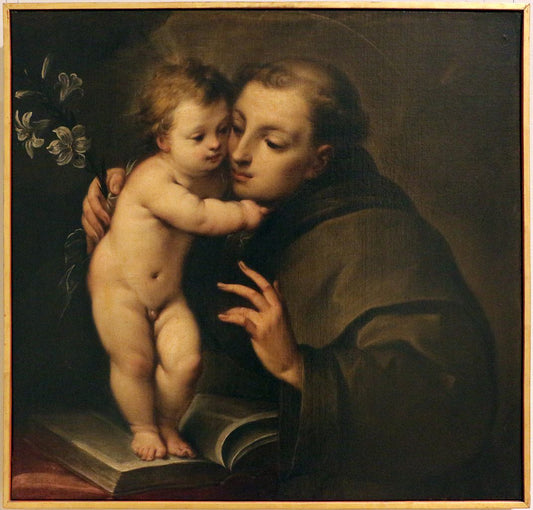 St. Anthony of Padua, vintage artwork by Carlo Francesco Nuvolone, 12x8" (A4) Poster