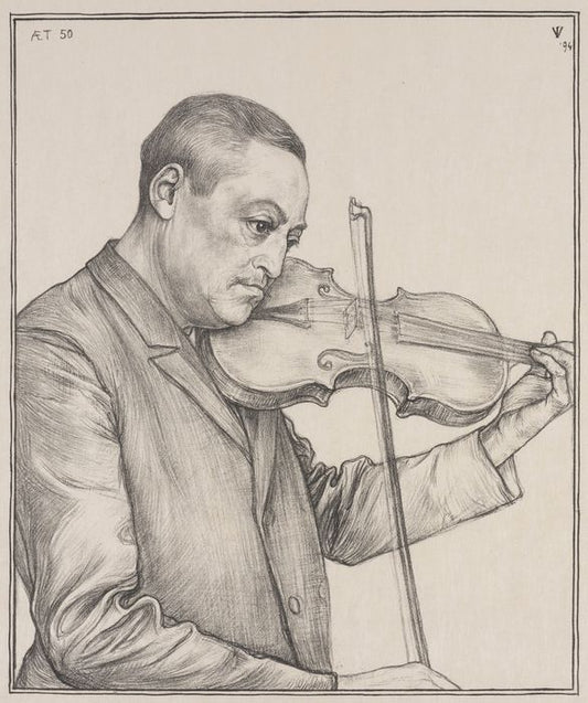Portrait of  Joseph Cramer, vintage artwork by Jan Veth, 12x8" (A4) Poster