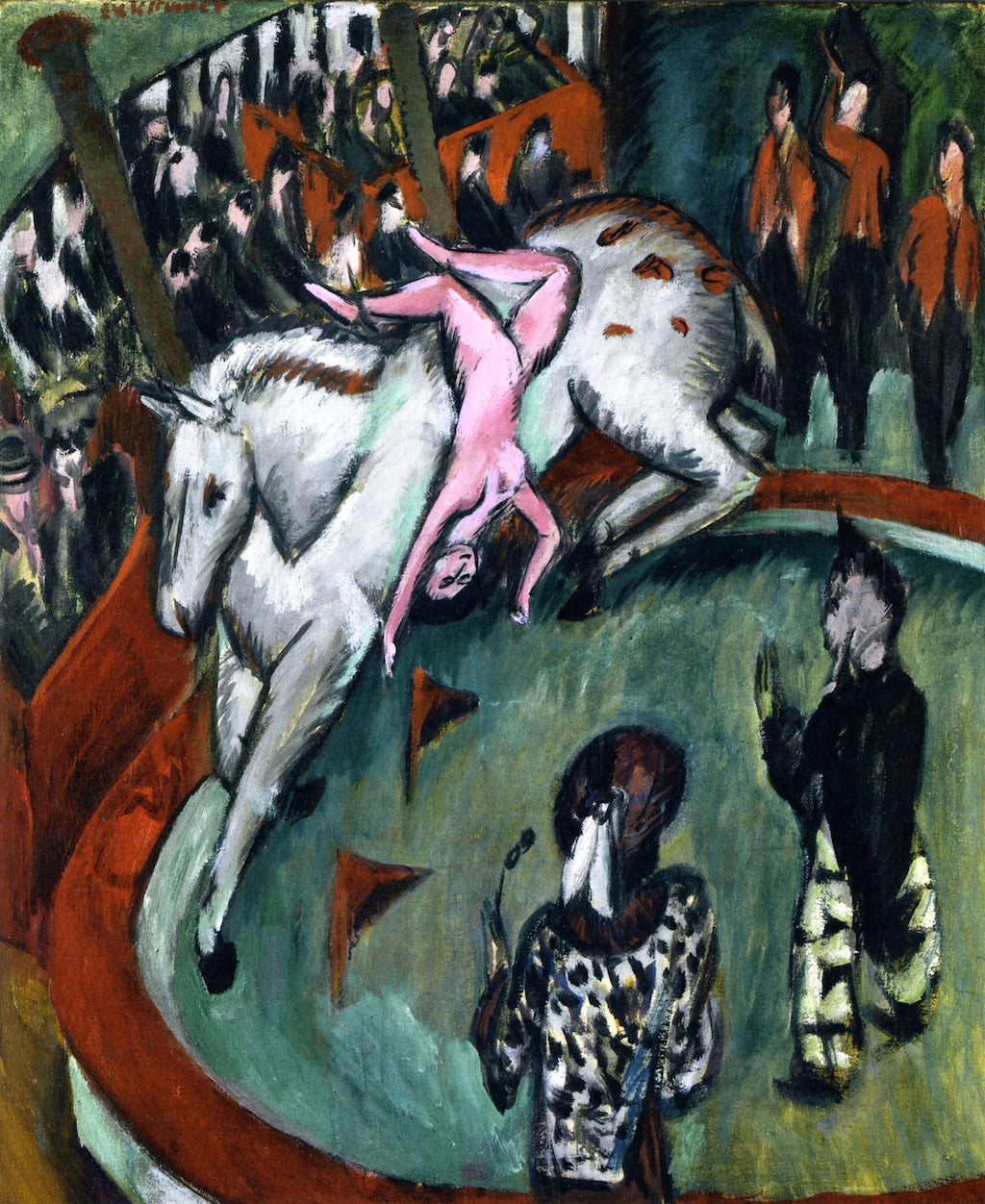 Circus, vintage artwork by Ernst Ludwig Kirchner, 12x8" (A4) Poster