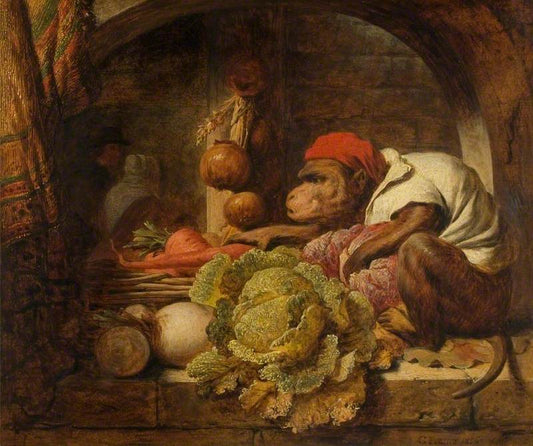 Red Cap, vintage artwork by George Lance, A3 (16x12") Poster Print