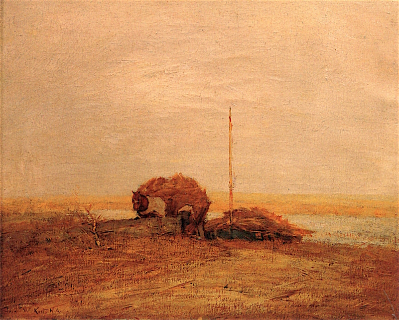 The Hay Boat, Brookhaven Dock by Frederick W. Kost,A3(16x12")Poster